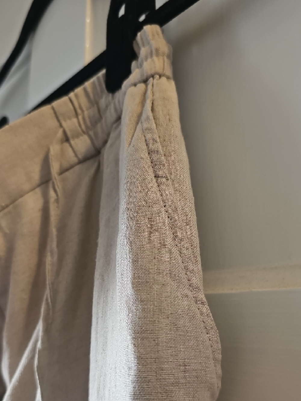COS Beige Linen-Blend Drawstring Chinos - Picture 6 of 8